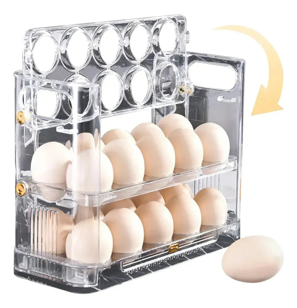 Organizador de Ovos com Dispenser – Praticidade e Economia de Espaço na Geladeira