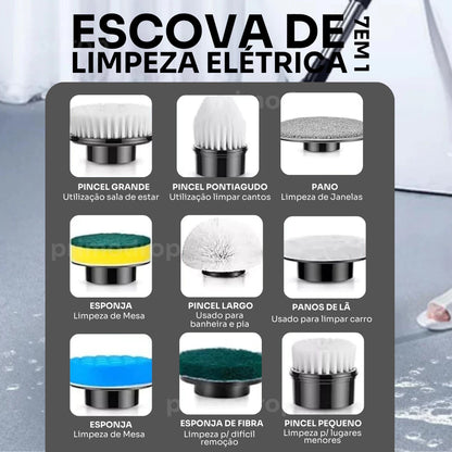 Escova Elétrica Giratória 360° 9 em 1 GiraMax™  (+ Brinde Grátis)