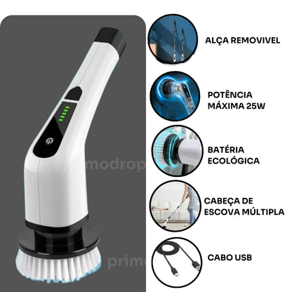 Escova Elétrica Giratória 360° 9 em 1 GiraMax™  (+ Brinde Grátis)