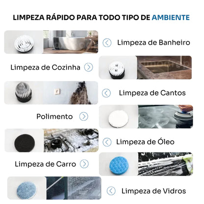 Escova Elétrica Giratória 360° 9 em 1 GiraMax™  (+ Brinde Grátis)