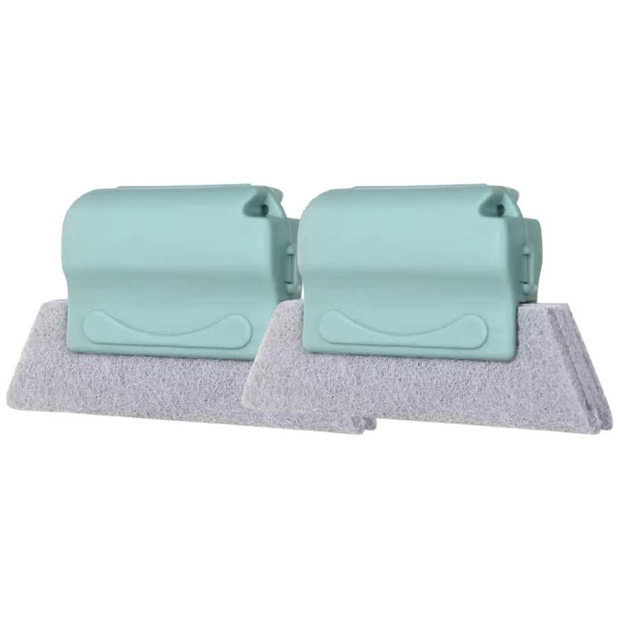 Escova Limpa Cantos para Janelas, Trilhos e Cozinha Multiuso com Microfibra