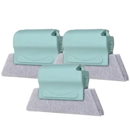 Escova Limpa Cantos para Janelas, Trilhos e Cozinha Multiuso com Microfibra